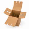 Caja abierta para envío de 6 botellas de vino con separadores interiores Caja abierta para 6 botellas de vino con separadores interiores 26,5x18x35 cm