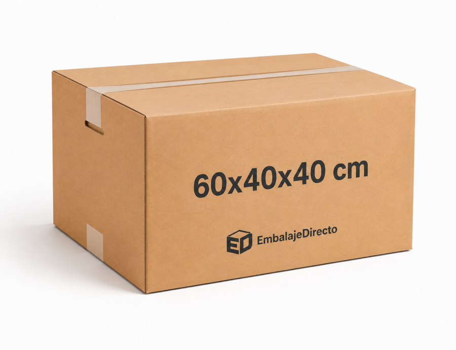 Caja de cartón 60x40x40 cm para transporte y almacenaje Caja de almacenaje 60x40x40 cm resistente para logística