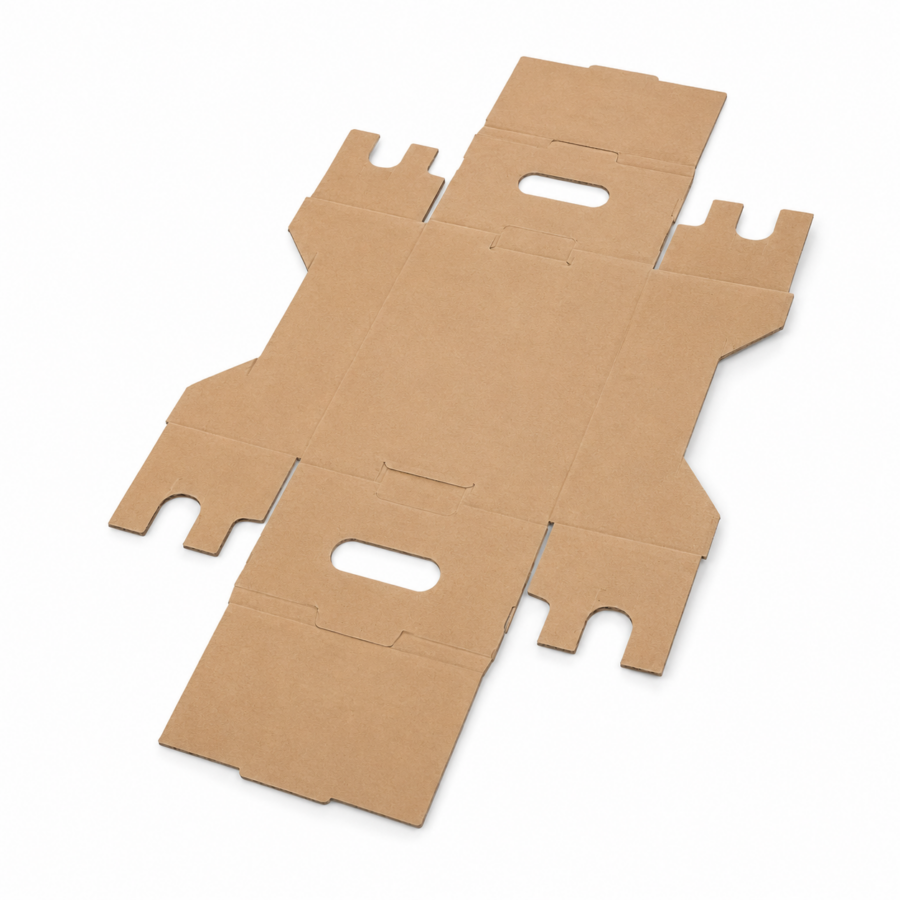 Caja de cartón automontable desmontada para frutas y verduras Caja automontable para frutas y verduras desmontada