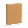 Caja automontable de cartón kraft 25x35x10 cm con medidas exteriores