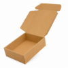 Caja automontable de cartón kraft abierta para envíos ecommerce
