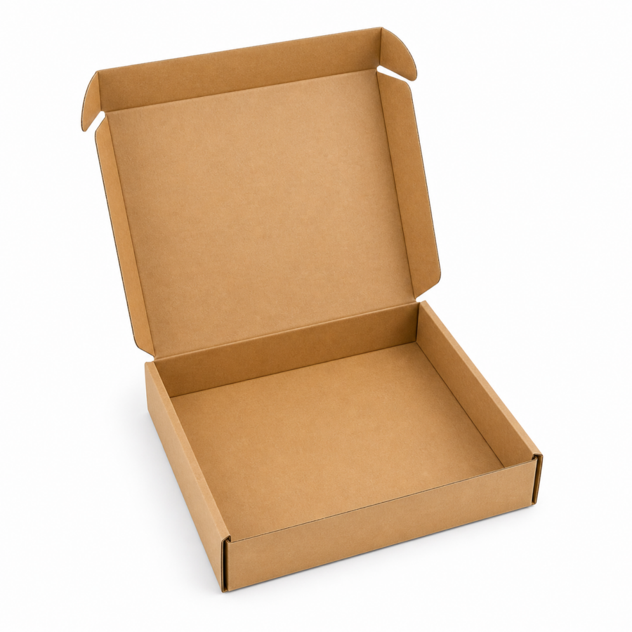 Caja de cartón 25x25x5 cm abierta | Caja ecommerce Caja de cartón 25x25x5 cm abierta para envíos ecommerce
