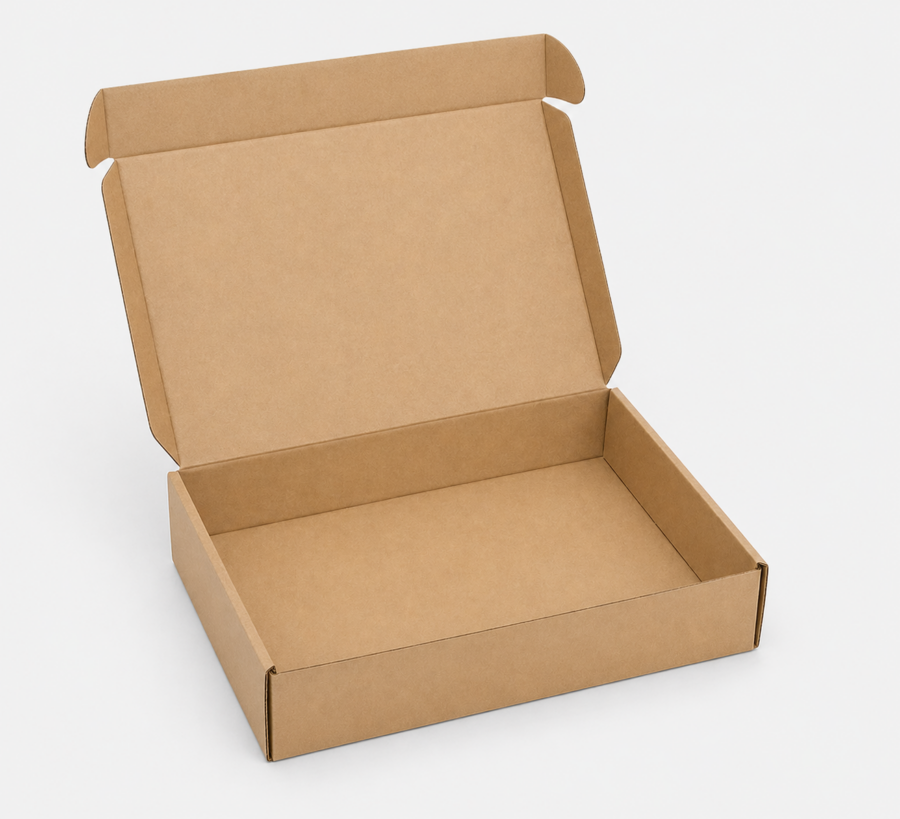 Caja para envíos de ropa 32x30x11 cm abierta caja para envíos de ropa 32x30x11 cm abierta de cartón kraft automontable