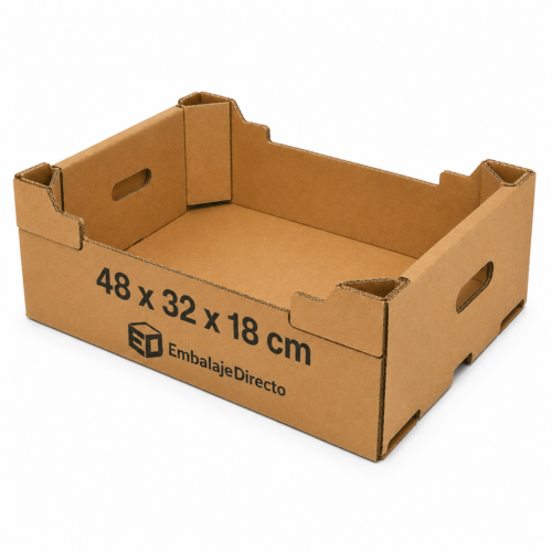 Caja hortofrutícola de cartón para frutas y verduras Caja para frutas y verduras de 10 kg en cartón ondulado