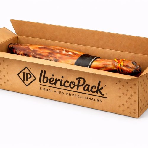 Caja de cartón para jamones canal doble Caja jamoneras de cartón doble para envío de jamones con producto dentro