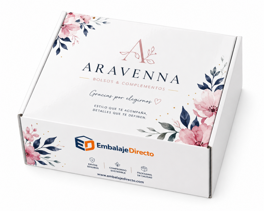 Caja Premium Personalizada con Impresión Offset Caja premium personalizada para bolsos y complementos con impresión offset a color