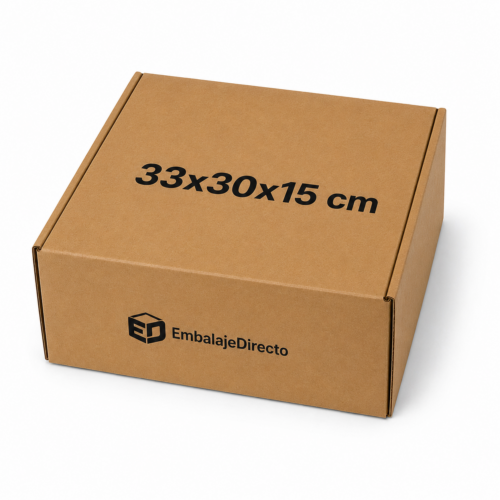 Cajas para envíos 33x30x15 cm fabricadas en cartón fuerte canal 3 para ecommerce y transporte