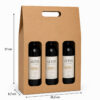 Medidas Estuche para 3 Botellas de Vino 26,5x8,7x37 cm Medidas estuche para 3 botellas de vino 26,5x8,7x37 cm color kraft