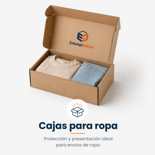 Cajas para ropa Caja de cartón para ropa ecommerce con prendas dobladas