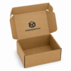 Caja automontable abierta con impresión interior Caja automontable abierta de cartón kraft con impresión interior de EmbalajeDirecto