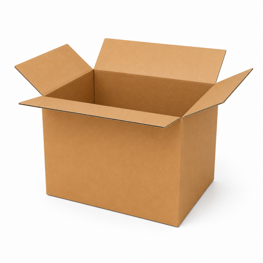 Caja abierta de cartón 40x30x30 cm Caja de cartón 40x30x30 cm abierta y vacía