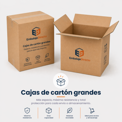 Cajas de cartón grandes para envíos y almacenaje Cajas de cartón grandes resistentes para almacenaje y logística