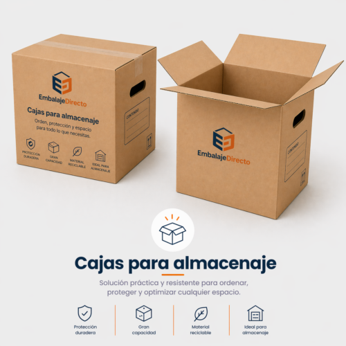 Cajas para almacenaje y organización profesional Cajas para almacenaje de cartón resistentes y prácticas