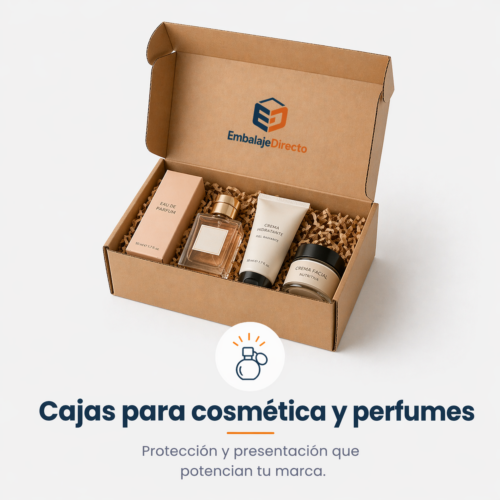 Cajas para cosmética y perfumes | Embalaje Directo Cajas de cartón para cosmética y perfumes resistentes para ecommerce