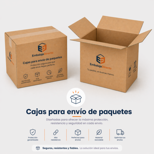 Cajas para envío de paquetes y ecommerce Cajas para envío de paquetes resistentes y seguras