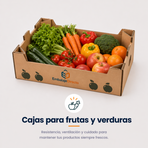 Cajas de cartón para frutas y verduras resistentes y profesionales Cajas para frutas y verduras | Embalaje Directo