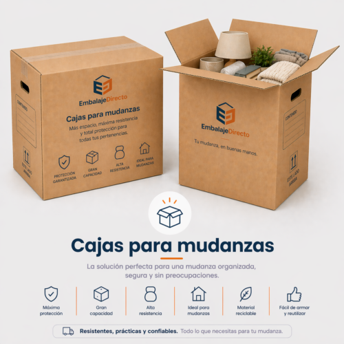 Cajas para mudanzas seguras y resistentes Cajas para mudanzas resistentes y de gran capacidad