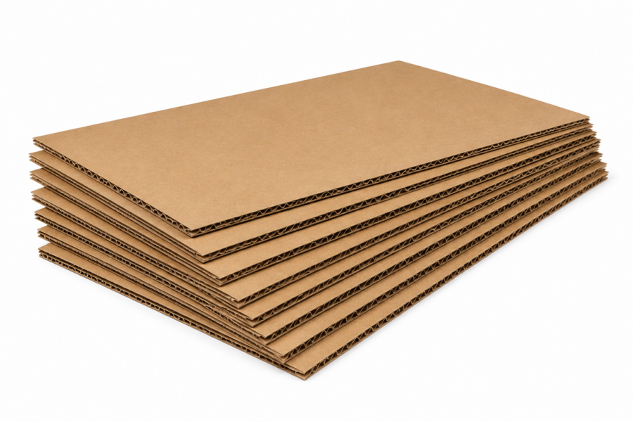 Planchas de cartón ondulado para protección de mercancía Planchas de cartón ondulado resistentes para embalaje y protección