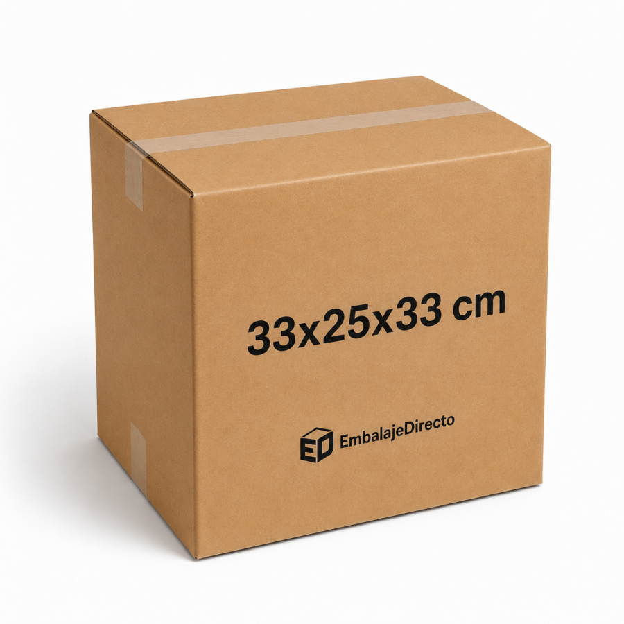 Caja para 6 botellas de vino 33x25x33 cm Caja para 6 botellas de vino 33x25x33 cm fabricada en cartón canal doble