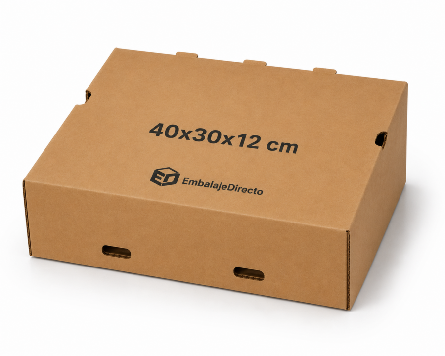 Caja para aguacates tapa y fondo 40x30x12 cm Caja para aguacates tapa y fondo 40x30x12 cm de cartón kraft