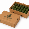 Caja personalizada para aguacates 40x30x12 cm Caja para aguacates tapa y fondo personalizada 40x30x12 cm con aguacates frescos