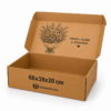 Caja para flores 66x39x20 cm con impresión interior | Embalaje Directo Caja de cartón para envío de flores 66x39x20 cm con impresión personalizada en el interior de la tapa