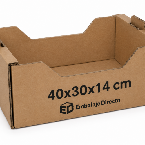 Caja para cerezas 5 kg 40x30x14 cm de cartón kraft