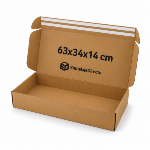Caja para devoluciones ecommerce 63x34x14 cm con impresión interior personalizada