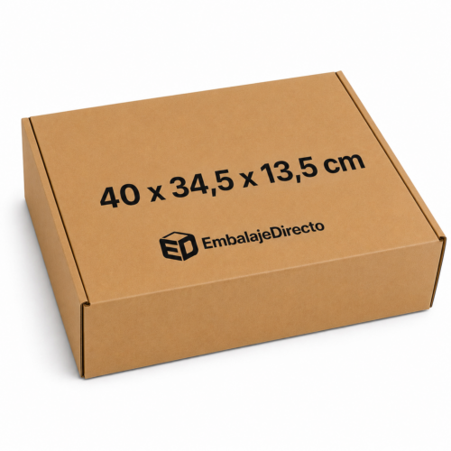 Caja para ibéricos y embutidos 40x34,5x13,5 cm | Embalaje Directo Caja para ibéricos, embutidos y chuletones 40x34,5x13,5 cm de cartón kraft personalizada