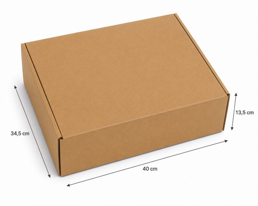 Caja para ibéricos y embutidos 40x34,5x13,5 cm | Embalaje Directo Caja para ibéricos, embutidos y chuletones 40x34,5x13,5 cm de cartón kraft personalizada