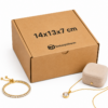 Caja para joyería ecommerce 14x13x7 cm de cartón kraft con cierre automontable