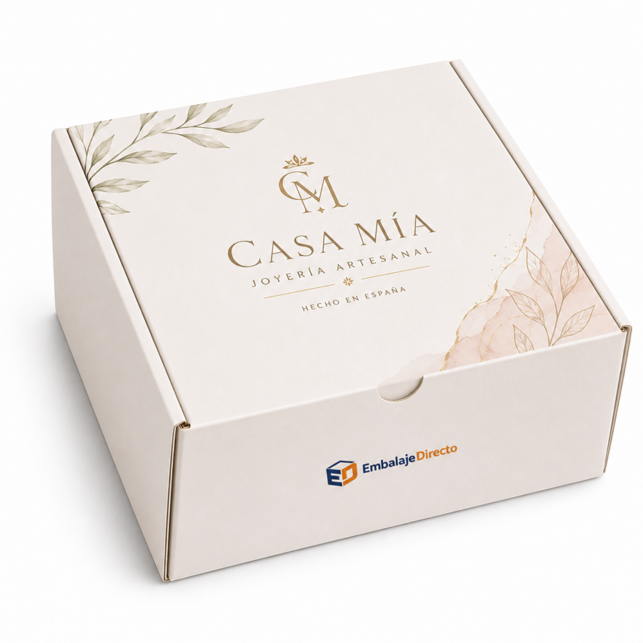 Caja para joyería personalizada con impresión premium a todo color