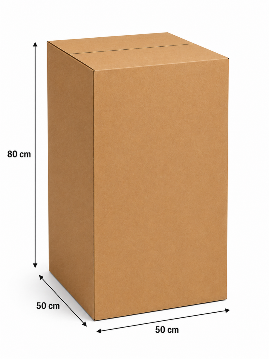 Caja para mudanzas internacionales 50x50x80 cm canal doble Caja para mudanzas internacionales 50x50x80 cm