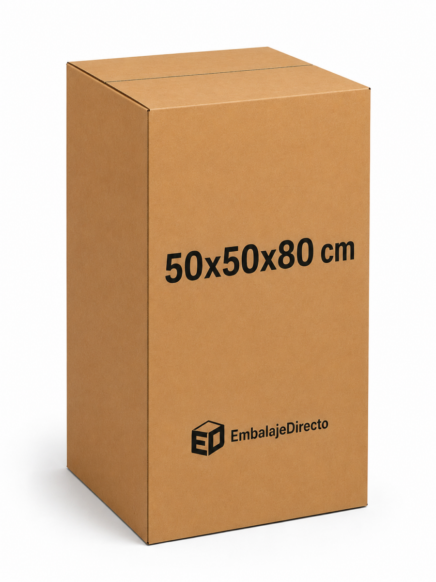 Caja para mudanzas internacionales 50x50x80 cm canal doble Caja para mudanzas internacionales 50x50x80 cm