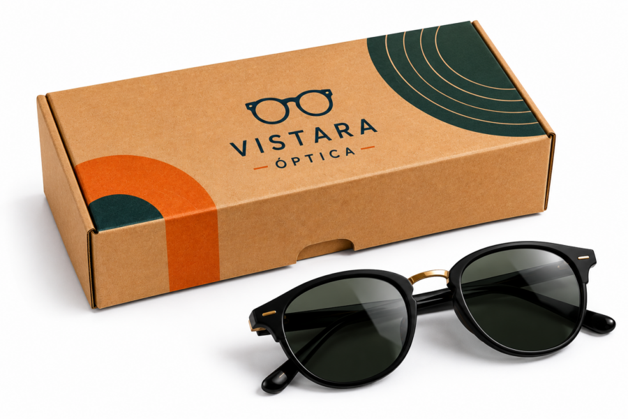 Caja para gafas personalizada con impresión a color Caja para gafas personalizada con impresión premium para ópticas