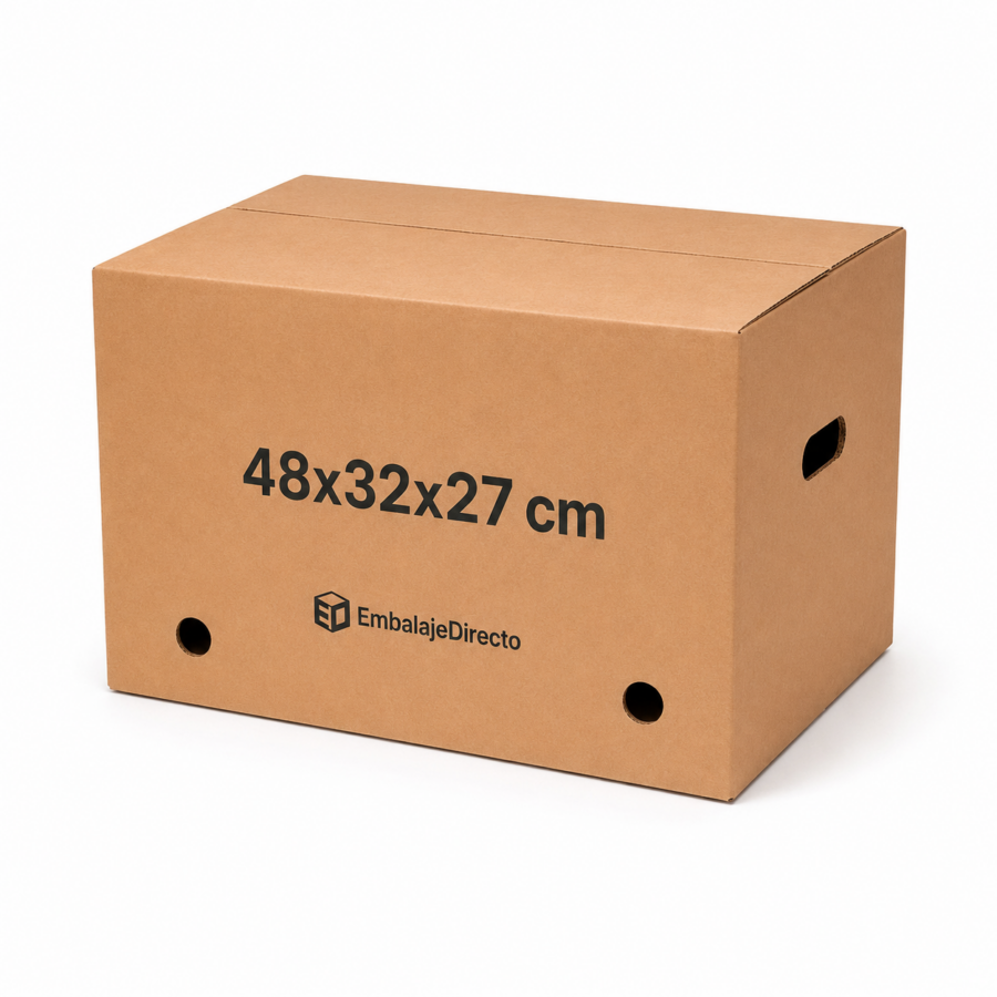 Caja para naranjas 48x32x27 cm de cartón kraft