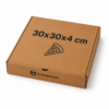 Caja para pizza personalizada 30x30x4 cm de cartón kraft