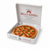Caja pizza personalizada con impresión para pizzerías Caja para pizza personalizada 24x24x4 cm con pizza en su interior