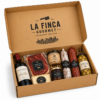 Caja gourmet 40x30x12 cm con productos gourmet, embutidos, queso, vino y conservas
