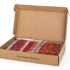 Caja abierta para loncheados ibéricos con jamón y lomo Caja para jamón ibérico loncheado abierta con jamón y lomo envasado