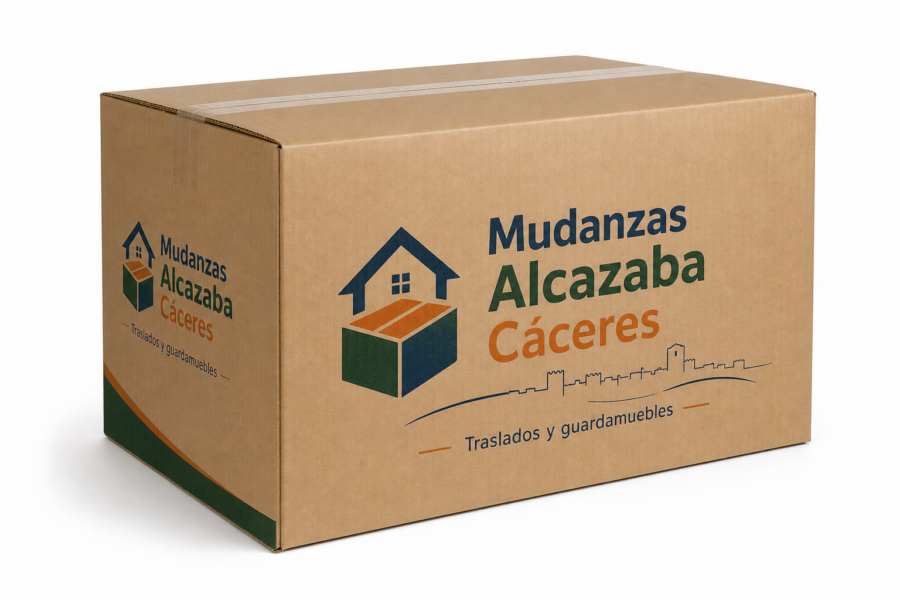 caja de cartón doble 79x59x40 cm personalizada para empresa de mudanzas