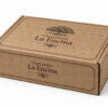 Caja kraft para charcutería personalizada La Encina Caja kraft personalizada para jamón ibérico loncheado y charcutería