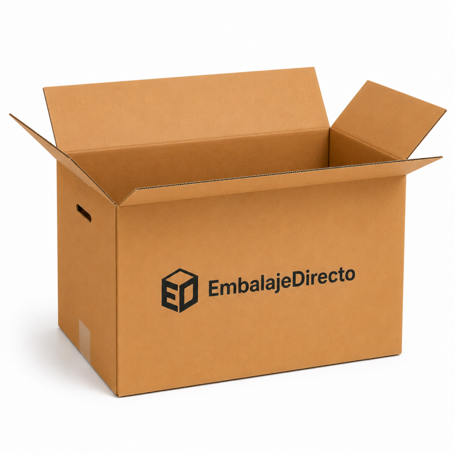 Caja logística B1 50x40x30 cm abierta | Embalaje Directo Caja logística B1 de cartón canal doble 50x40x30 cm abierta para transporte, almacenaje y mudanzas