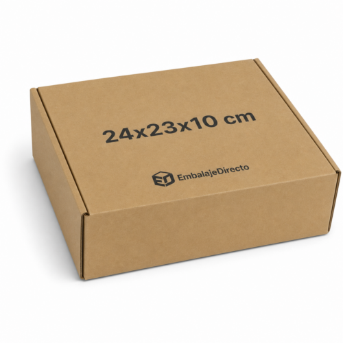 Cajas para cosmética y farmacia 24x23x10 cm kraft Cajas para cosmética y farmacia 24x23x10 cm en caja kraft Embalaje Directo