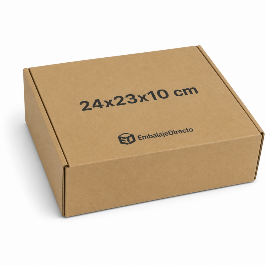 Cajas para cosmética y farmacia 24x23x10 cm en caja kraft Embalaje Directo