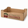 Caja para 2 kg de cerezas personalizada FINCA VALCEREZA Caja para 2 kg de cerezas personalizada con flexografía a dos tintas