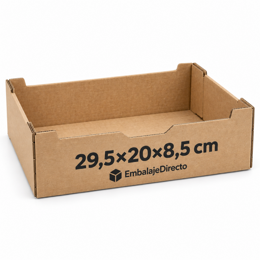 Caja para 2 kg de cerezas 29,5×20×8,5 cm | Embalaje Directo Caja para 2 kg de cerezas 29,5×20×8,5 cm automontable