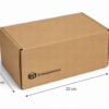 Caja para cosmética y farmacia 22x15,5x9,5 cm con flechas de medida Caja para cosmética y farmacia 22x15,5x9,5 cm con flechas y medidas en cm