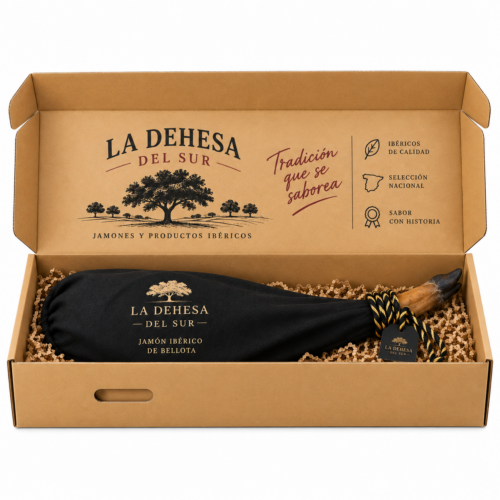 Caja jamonera personalizada 79 × 27,5 × 15 cm Caja jamonera personalizada 79 × 27,5 × 15 cm con impresión a 2 colores