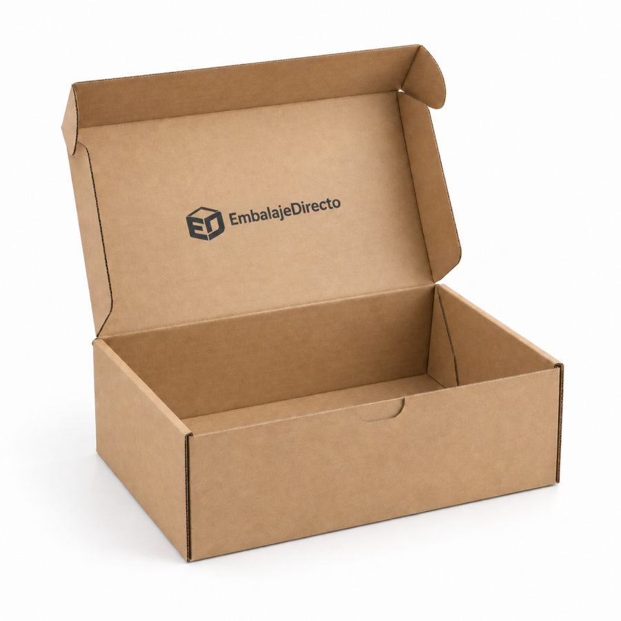 Caja de cartón para zapatos 30×20×12 cm abierta Caja de cartón para zapatos 30×20×12 cm abierta en microcanal